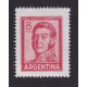 ARGENTINA 1965 GJ 1306A ESTAMPILLA NUEVA MINT PAPEL MATE IMPORTADO BLANDO U$ 9